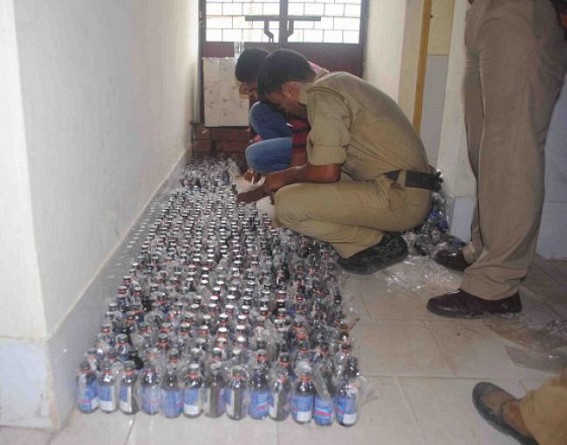 Kamalpur: Occasional seizing of contrabands by police remained a traditional fix-up Kamalpur: Occasional seizing of contrabands by police remained a traditional fix-up